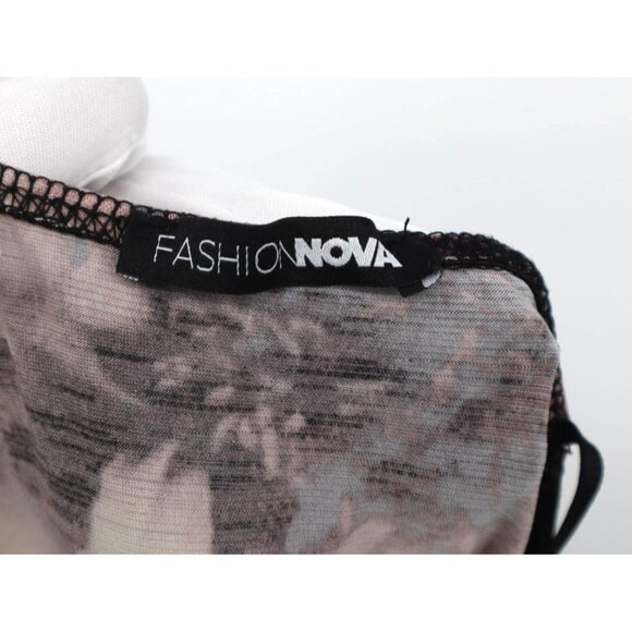 Fashion Nova Floral Print Ruched Maxi Dress Straps Bodycon Glamcore Coquette - Picture 2 of 10